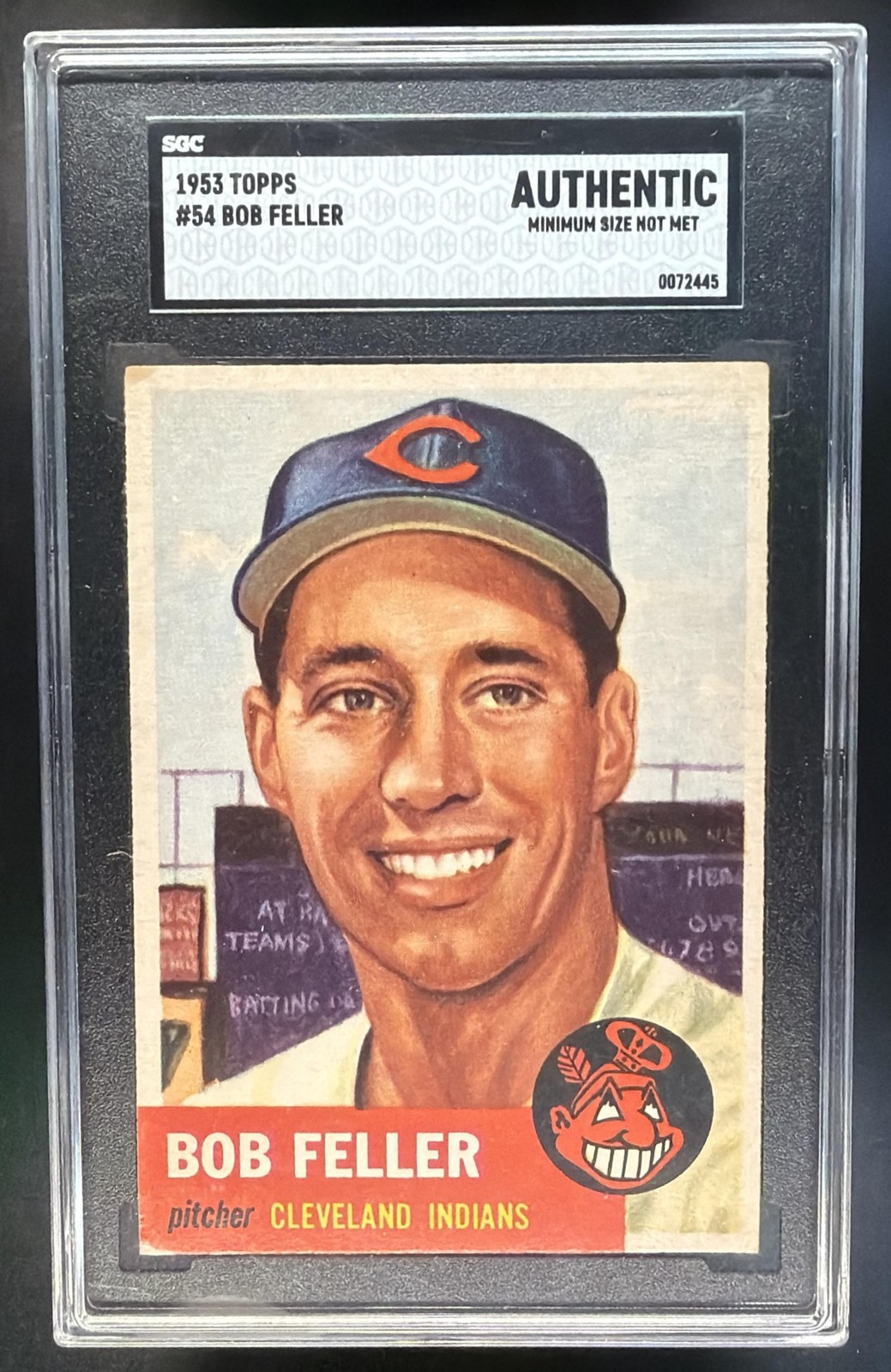1953 Topps Bob Feller #54 Indians SGC Authentic