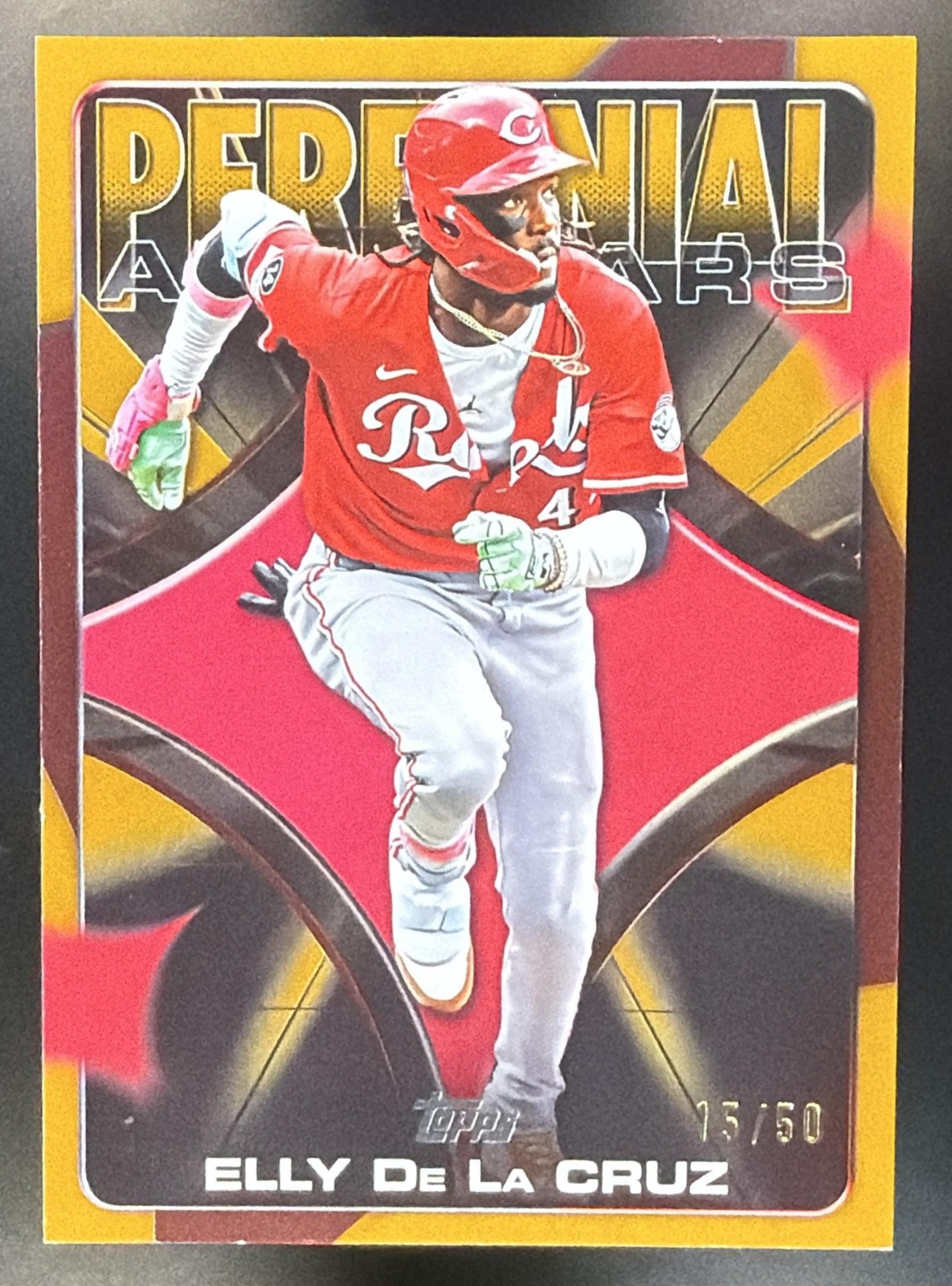 2026 Topps Series 1 Elly De La Cruz #PAS-15 Perennial All-Stars Gold 15/50 Reds
